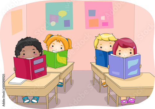 Kids School Read Book