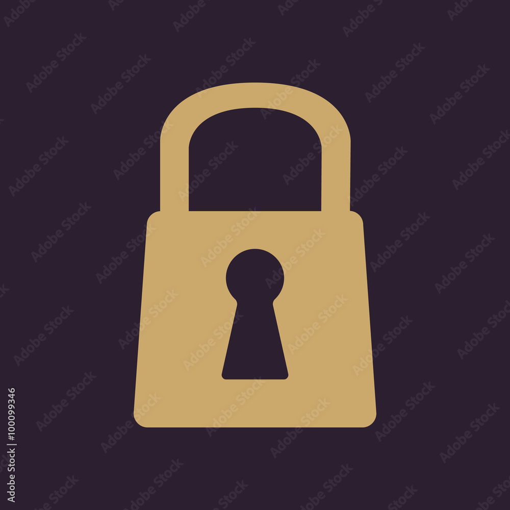 The lock icon. Lock symbol. Flat The lock icon. Lock symbol. Flat