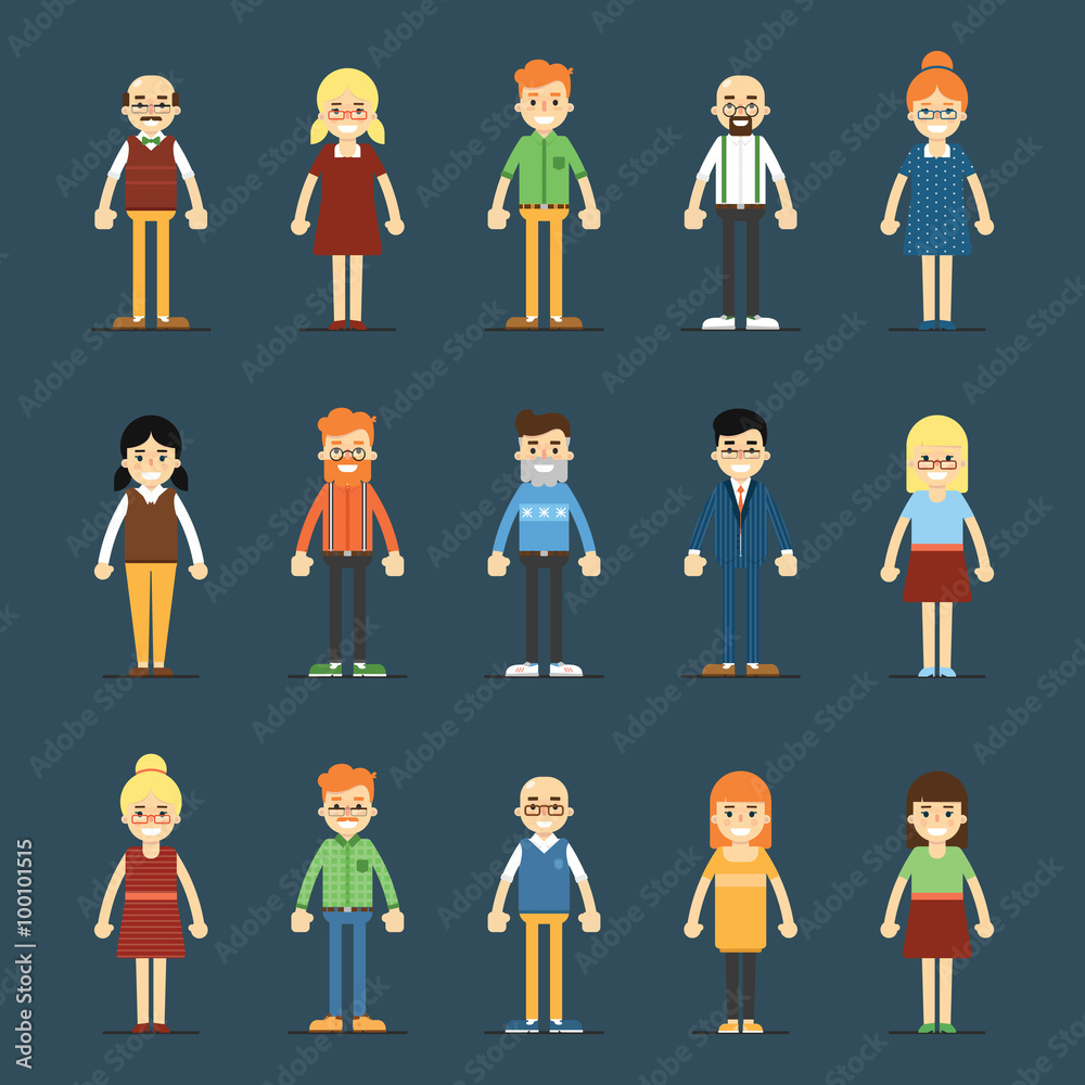 People, icon set