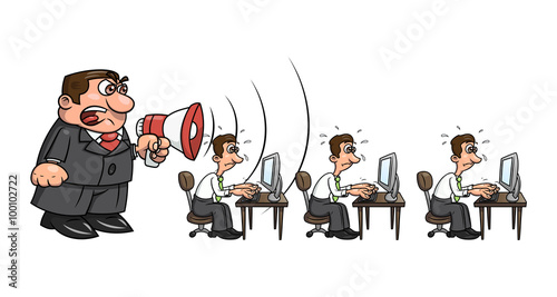 Boss yelling at workers 2