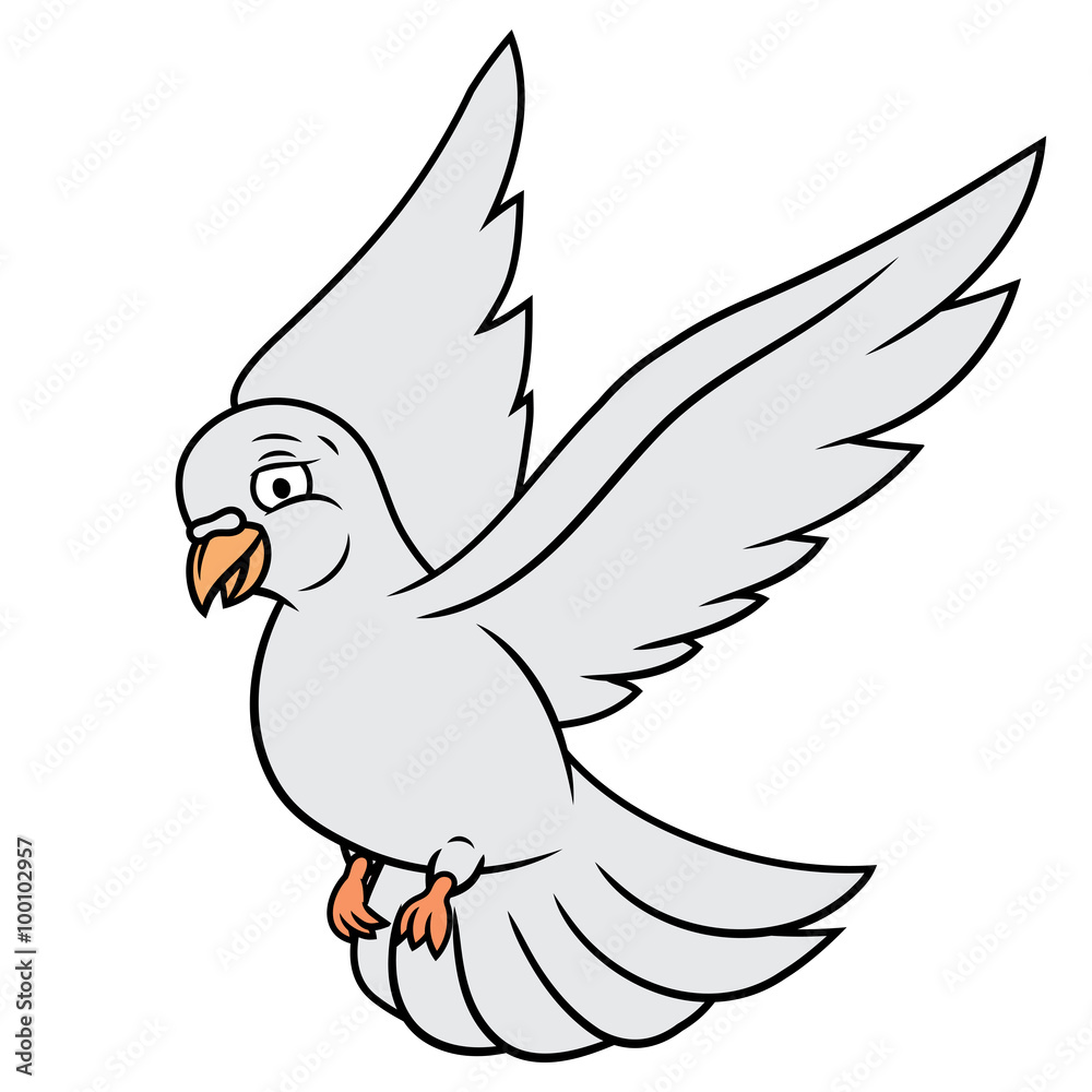 Fototapeta premium Flying white dove