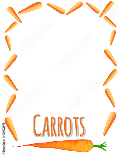 Border design with fresh carrots
