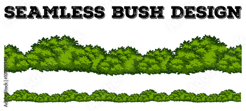 Seamless green bush design
