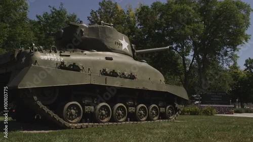 Dolly shot of an old Tank in Nemaha County. photo