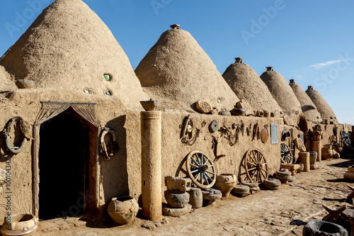 Beehive houses in south-east of Anatolia,Turkey photo