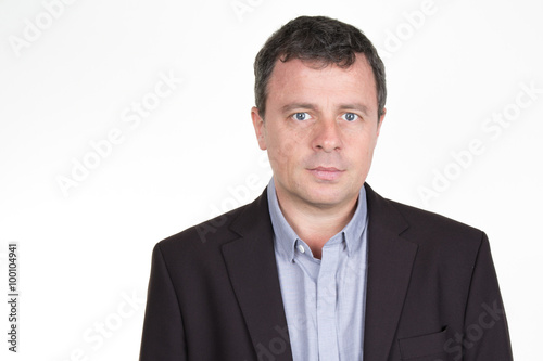 Businessman. Professional accountant and bookkeeper portrait isolated