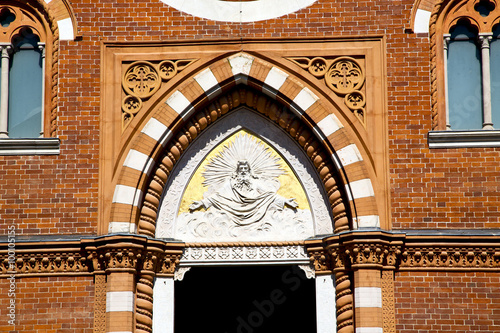 rose window  italy  lombardy     in  the abbiate    old   church photo