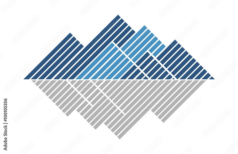 Fototapeta premium mountain logo financial