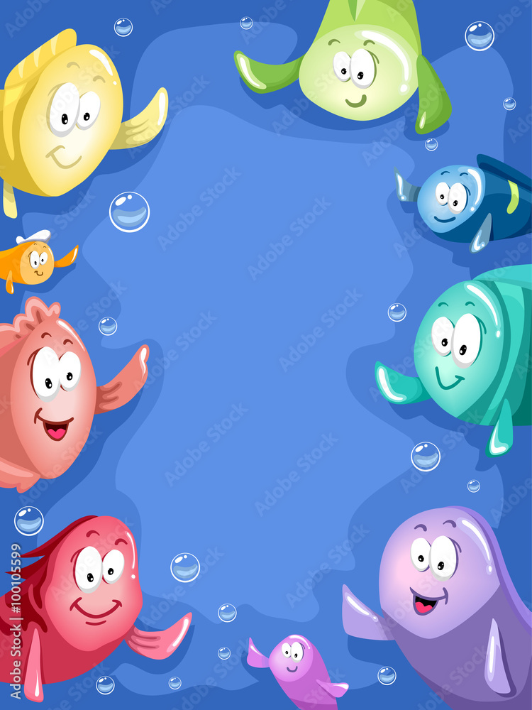 Fishes Mascot Frame Fishes Mascot Frame