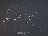 Cartina Marrakesh, vista satellitare, Marocco