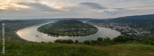 Panoramaview over the Rhine river. photo