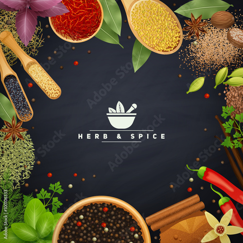 Frame With Herbs and Spices