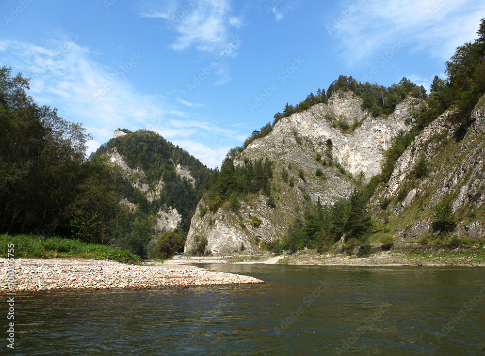 The Dunajec River Gorge. Mountain landscape. The Dunajec River Gorge. Mountain landscape.