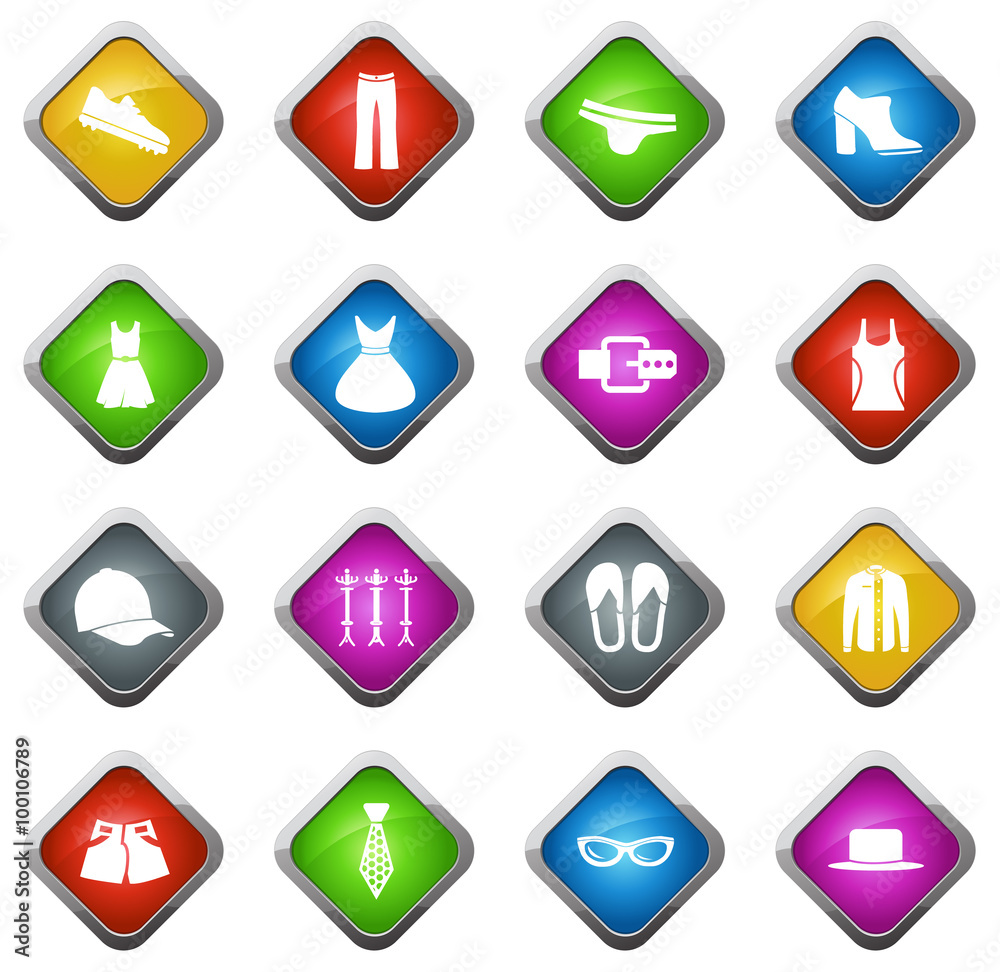 Clothing Store Icons set Clothing Store Icons set