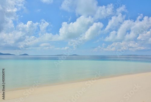 Sand of beach celebes sea. Tropical beach in Sibuan Island, Semporna, Sabah Borneo, Malaysia. For background. photo