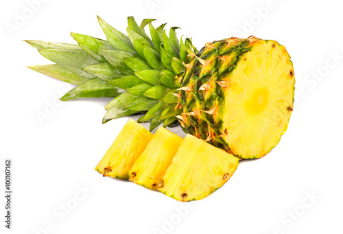 Slices of fruit pineapple