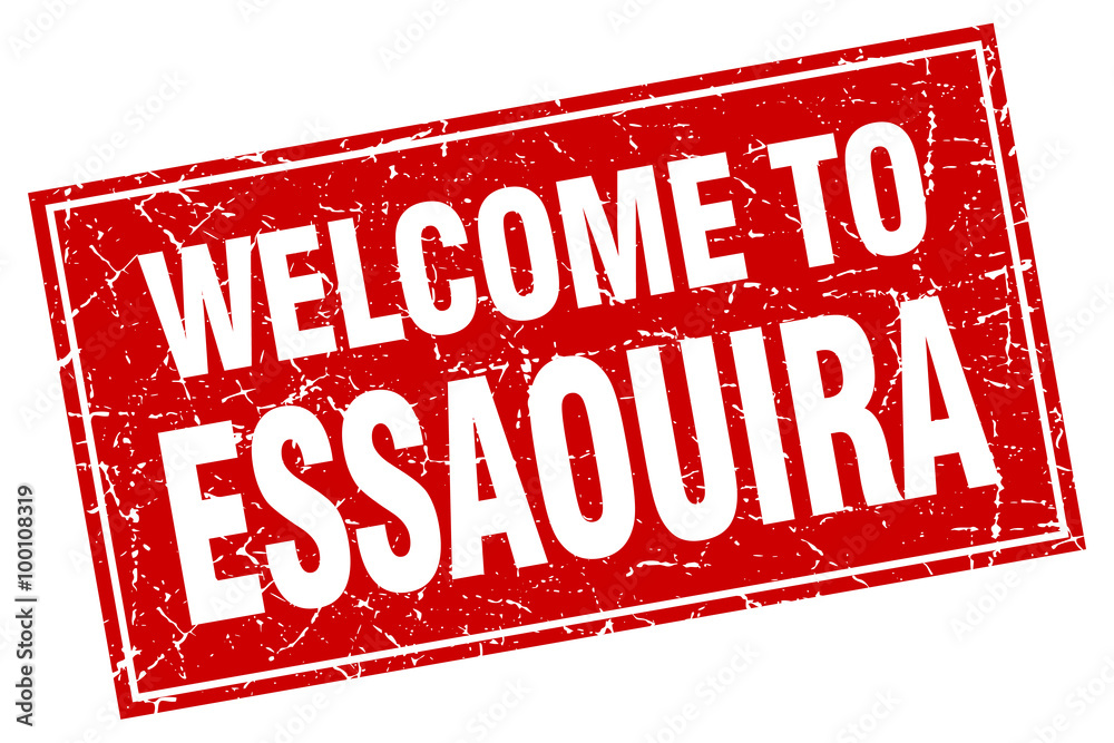 Essaouira red square grunge welcome to stamp Essaouira red square grunge welcome to stamp