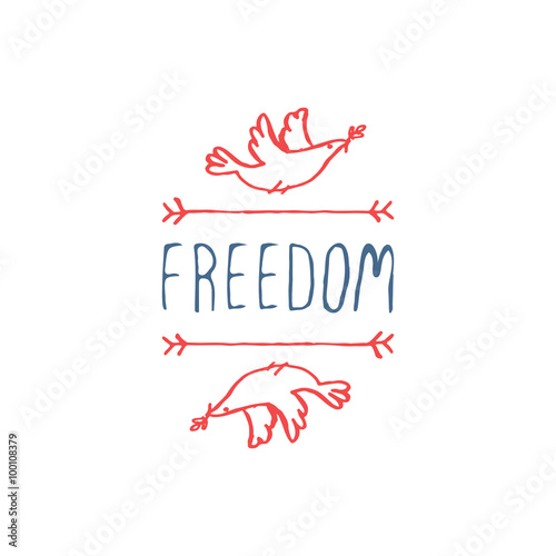 Vector handdrawn badge for Martin Luther King Day