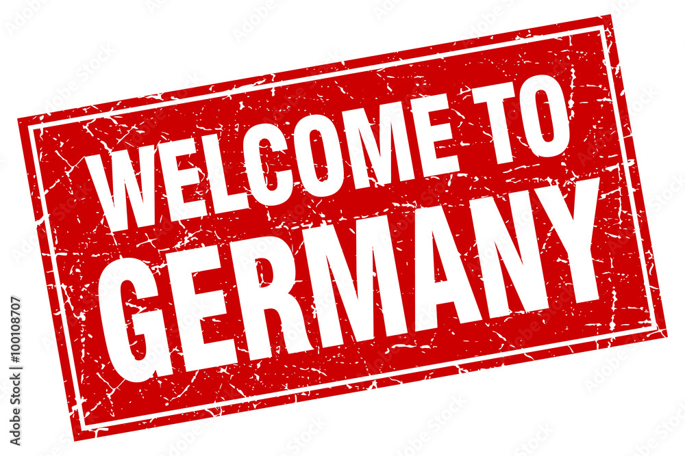 Germany red square grunge welcome to stamp Germany red square grunge welcome to stamp