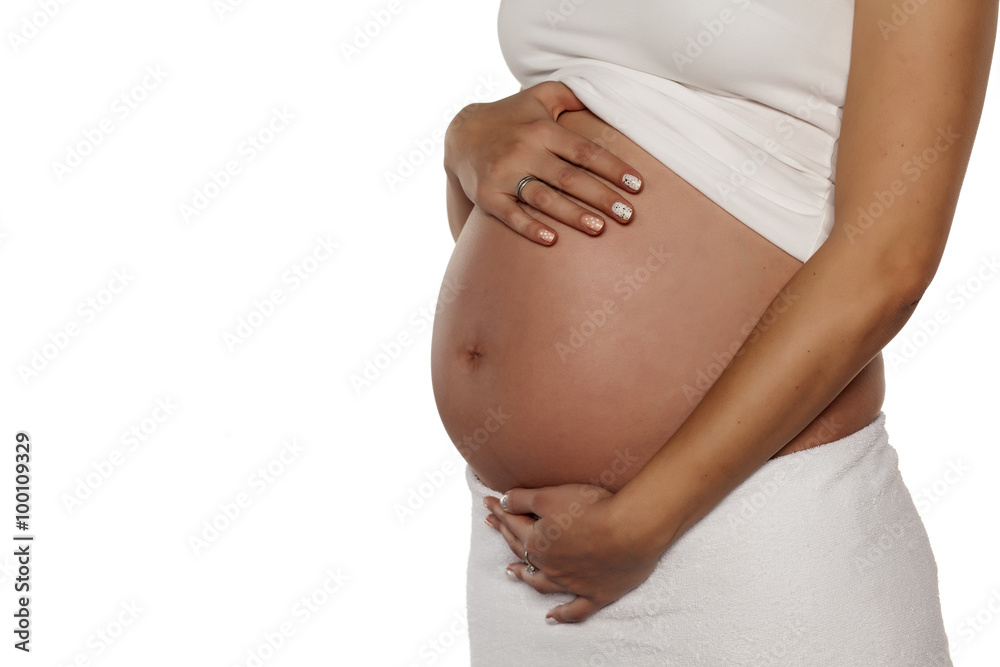 Close up of a cute pregnant belly Close up of a cute pregnant belly