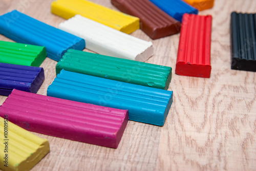 colorful plasticine blocks