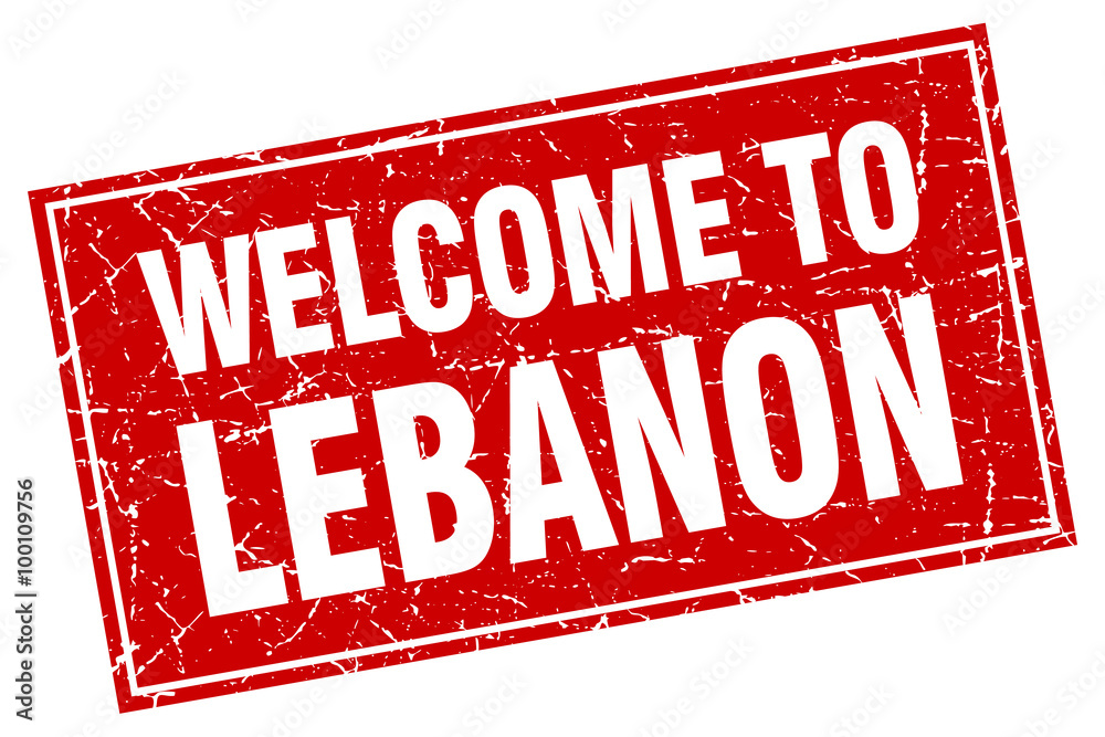 Lebanon red square grunge welcome to stamp Lebanon red square grunge welcome to stamp