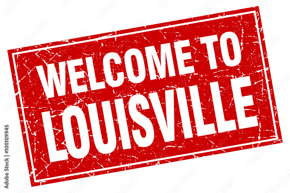 Louisville red square grunge welcome to stamp Louisville red square grunge welcome to stamp