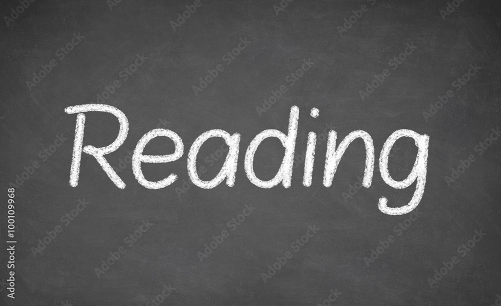 Reading lesson on blackboard or chalkboard. Reading lesson on blackboard or chalkboard.