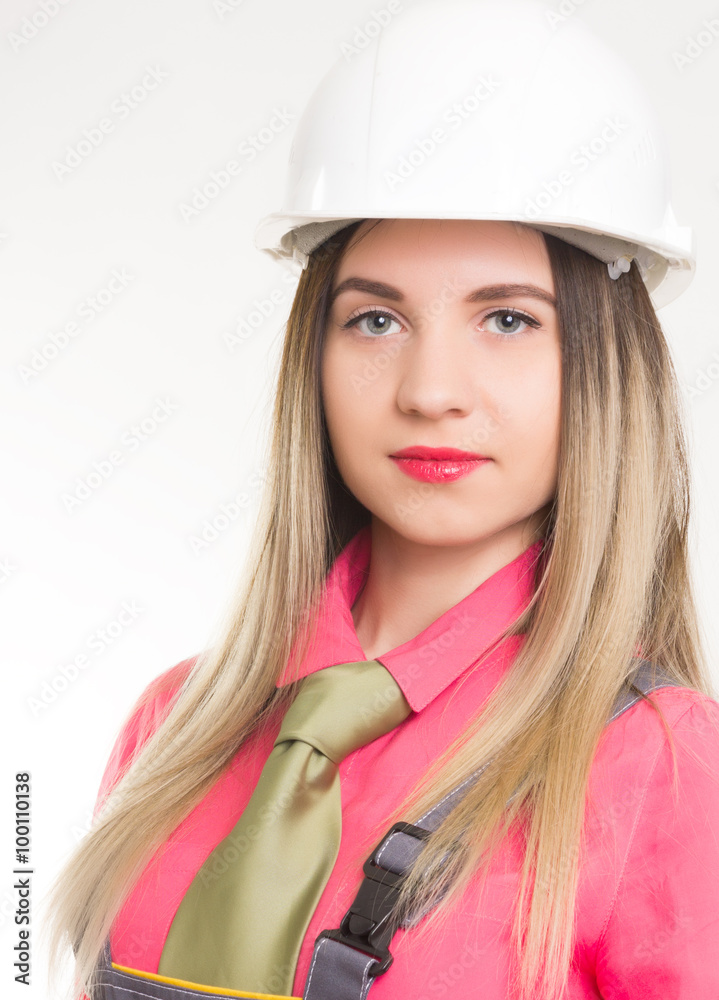beautiful woman civil engineer holding blueprints. young female architect beautiful woman civil engineer holding blueprints. young female architect