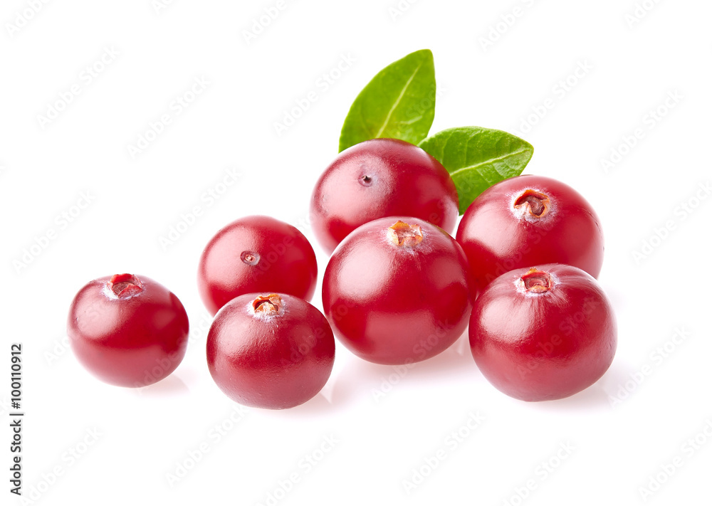 Cranberry with leaves Cranberry with leaves