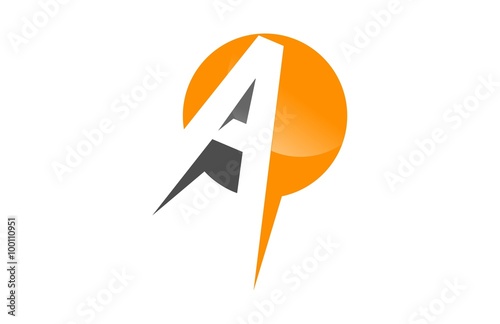 letter A logo comunication