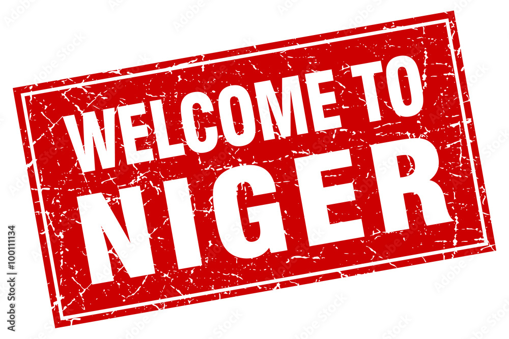 Niger red square grunge welcome to stamp Niger red square grunge welcome to stamp