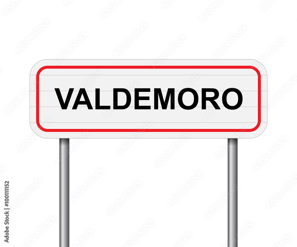 Welcome to Valdemoro Spain road sign vector Welcome to Valdemoro Spain road sign vector