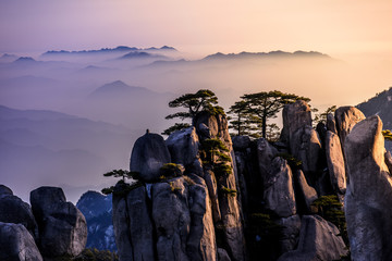 Leinwandbilder Lavendelfarbene Motive Huangshan  © applechu