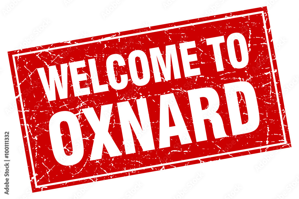 Oxnard red square grunge welcome to stamp Oxnard red square grunge welcome to stamp