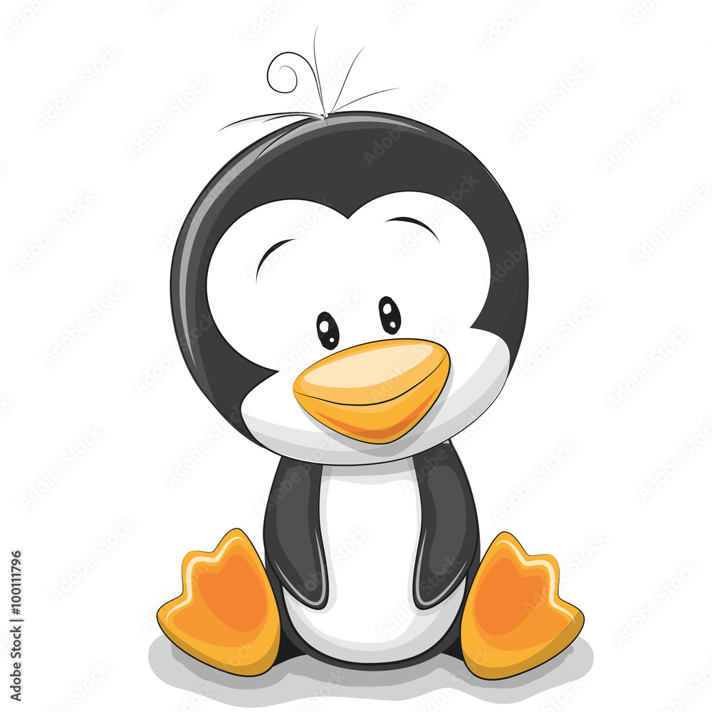 Fototapeta premium Cute Cartoon Penguin