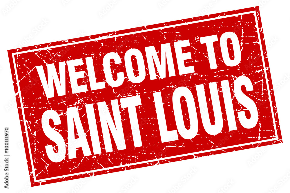 Saint Louis red square grunge welcome to stamp Saint Louis red square grunge welcome to stamp