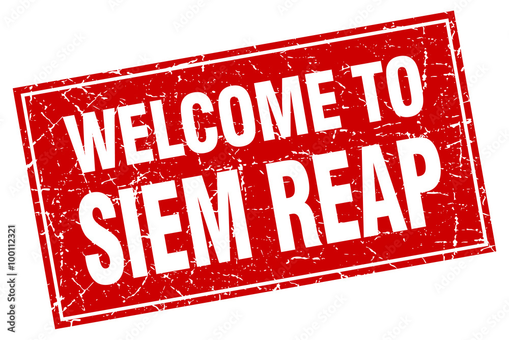 Siem Reap red square grunge welcome to stamp Siem Reap red square grunge welcome to stamp