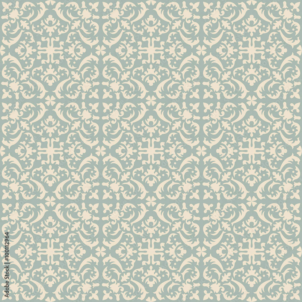 Elegant antique background image of spiral geometry kaleidoscope pattern.
