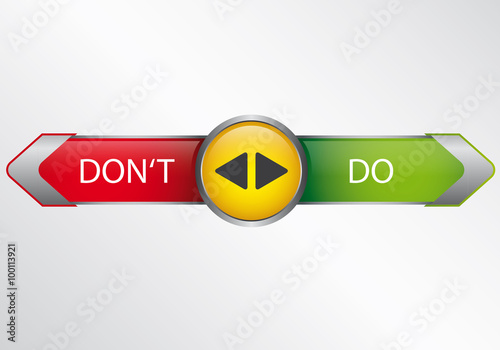 Don't - do arrow