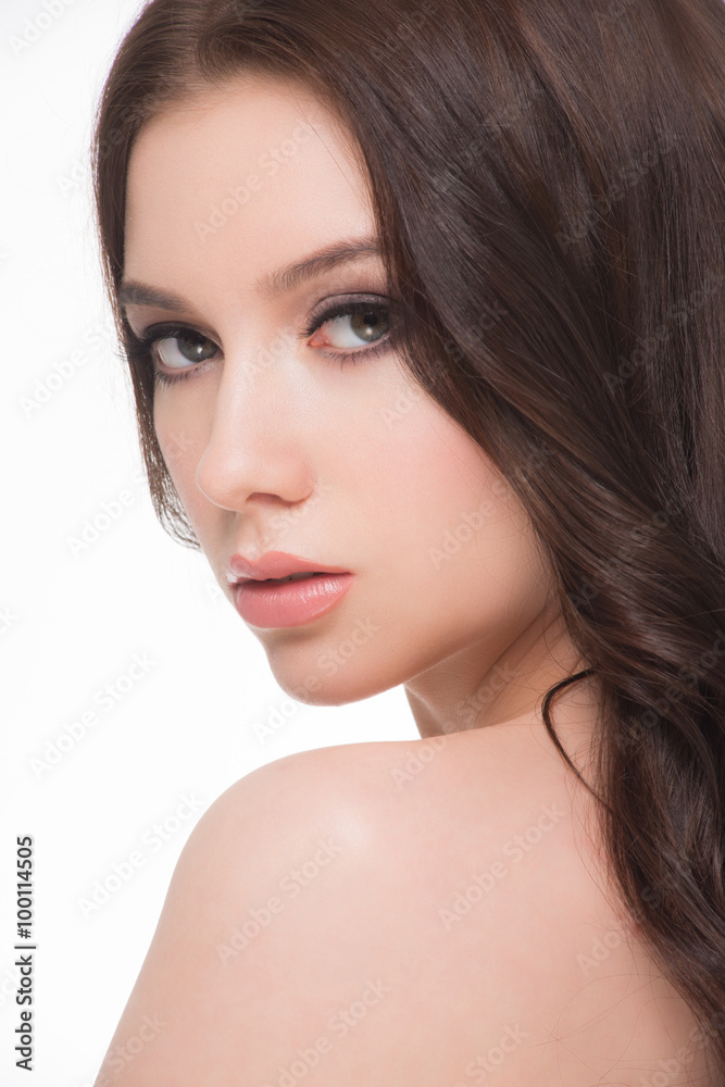 Woman with makeup and hairstyle Woman with makeup and hairstyle