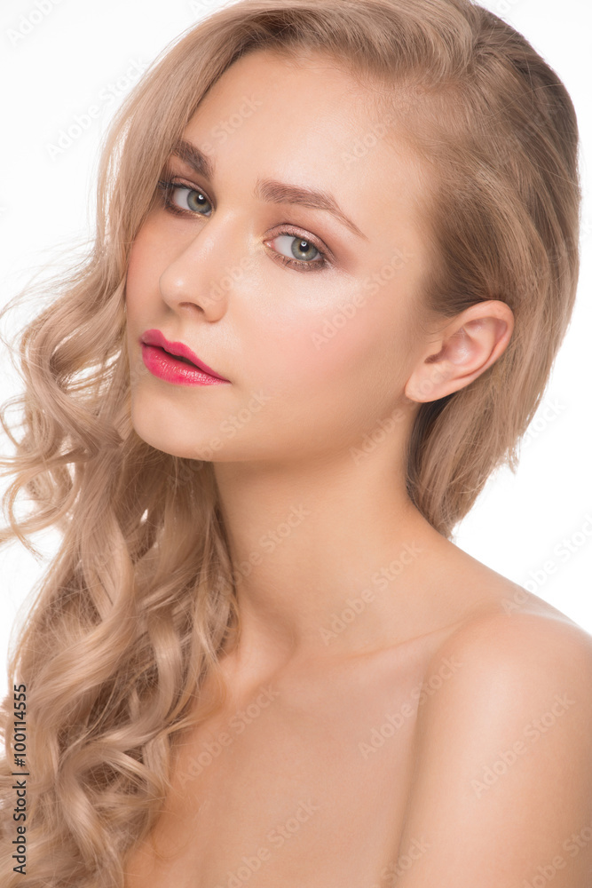 Girl with makeup and hairstyle Girl with makeup and hairstyle