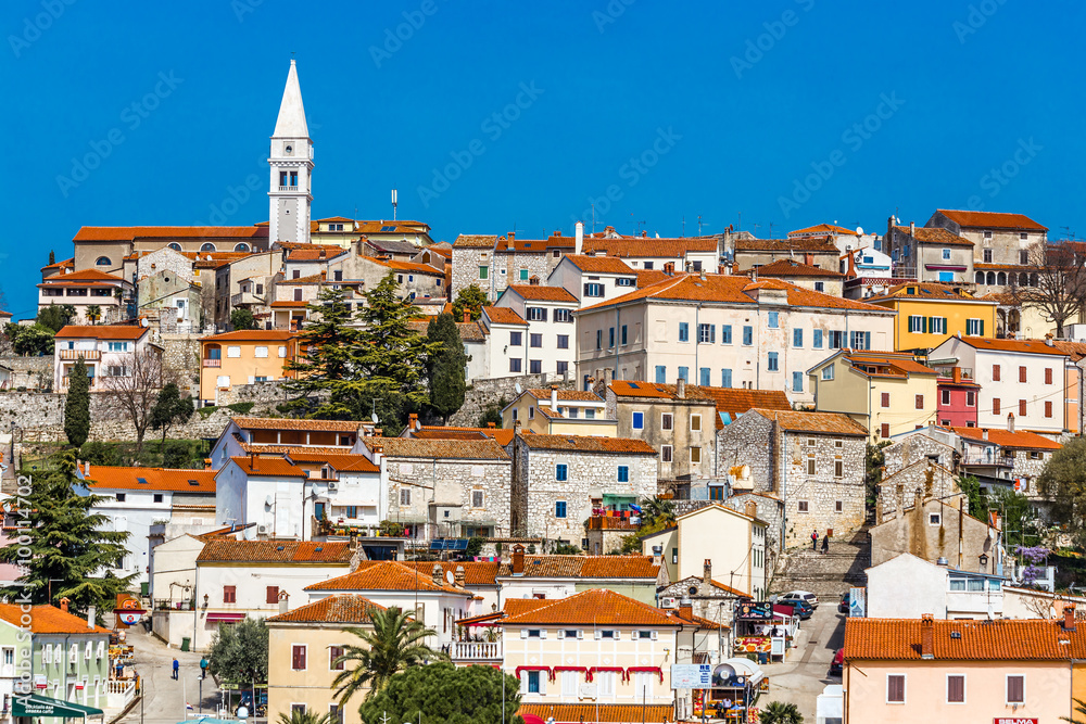 Vrsar Village With Church Tower-Istria,Croatia