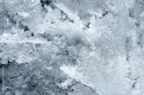 Snow crystals close-up © dumiceava