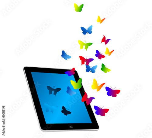 computer, tecnologia, abilità, informatica, farfalle