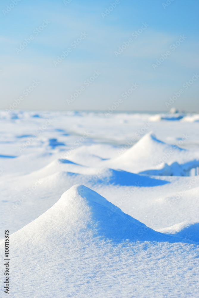 ice desert winter landscape