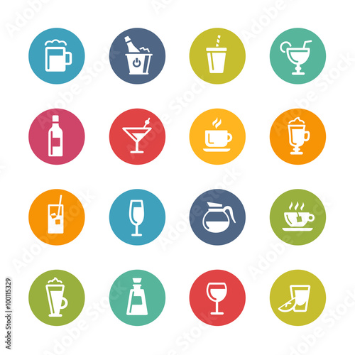 Drinks Icons -- Fresh Colors Series