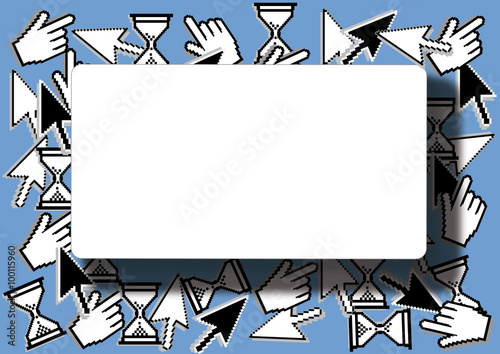  banner with computer cursor combination