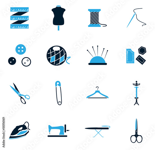 Tailor icons set