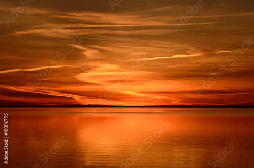 colorful sunset in the sea © dumiceava